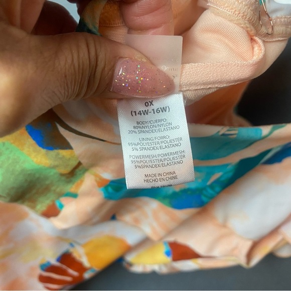 NEW LYSA PLUS Size Women Sonia one piece One-Shoulder Tropical Print Swimsuit - Picture 10 of 11